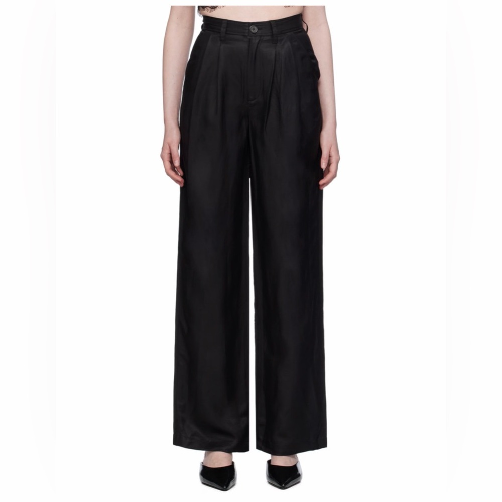 ✨ ANINE BING Carrie Black Wide Leg Trousers EU 34 / US 26 ✨